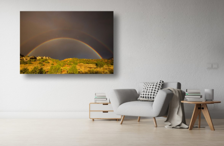 Tablouri Canvas cu peisaje - Tablou Canvas - Curcubeul luminos si cerul innorat