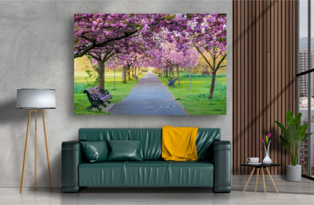 Tablouri Canvas cu peisaje - Tablou Canvas - Dimineata in parc