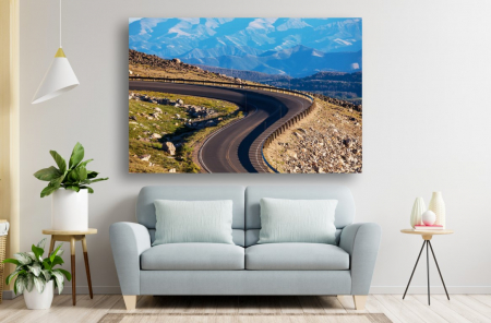Tablouri Canvas cu peisaje - Tablou Canvas - Drumul asfaltat din munte