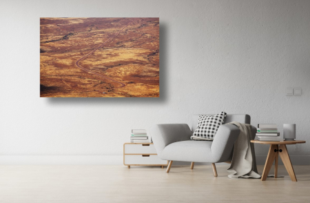 Tablouri Canvas cu peisaje - Tablou Canvas - Drumul de pamant prin desert