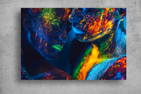 Tablou Canvas - Femei cu machiaj fluorescent [1]
