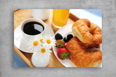 Tablouri Canvas Food - Tablou Canvas Food - Cafea si croasante