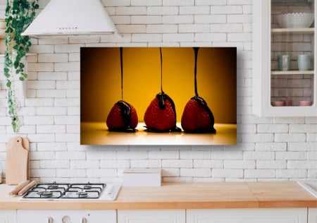 Tablou Canvas Food - Capsuni cu ciocolata [1]