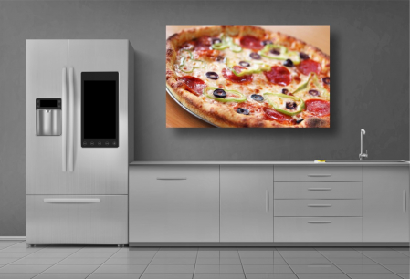 Tablou Canvas Food - Pizza cu salam si masline [1]