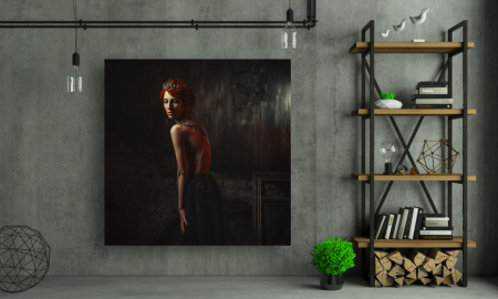 Tablouri canvas - Portrete Artistice - Tablou Canvas - Fotomodel cu coroana
