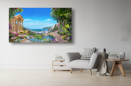 Tablouri Canvas cu peisaje - Tablou Canvas - Gradina de langa mare