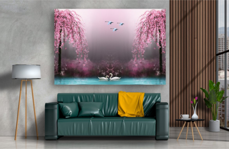 Tablouri Canvas cu peisaje - Tablou Canvas - Iubire pe lac