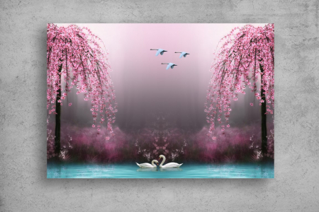 Tablou Canvas - Iubire pe lac [1]