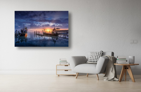 Tablouri Canvas cu peisaje - Tablou Canvas - La rasarit inainte de pescuit