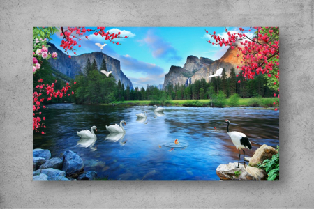 Tablou Canvas - Lacul lebedelor [1]