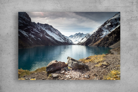 Tablou Canvas - Lacul si muntii inzapeziti [1]