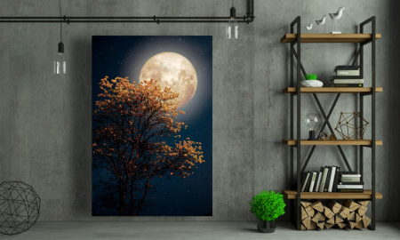 Tablouri Canvas cu peisaje - Tablou Canvas - Luna si copacul