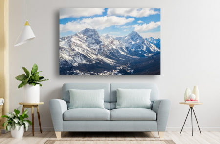 Tablouri Canvas cu peisaje - Tablou Canvas - Muntii Dolomiti inzapeziti