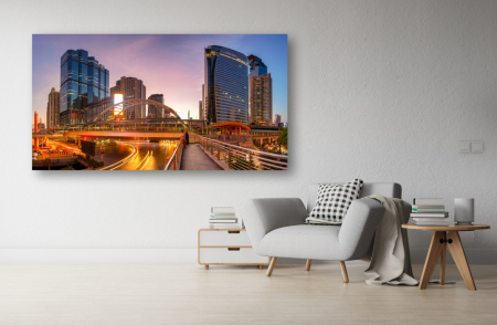 Tablouri Canvas Urbane - Tablou Canvas - Oras asiatic la apus