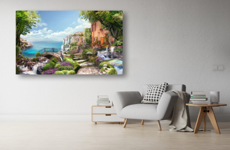 Tablouri Canvas cu peisaje - Tablou Canvas - Orasul din marginea marii