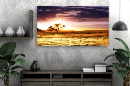 Tablouri Canvas cu peisaje - Tablou Canvas - Pamant arid la rasarit