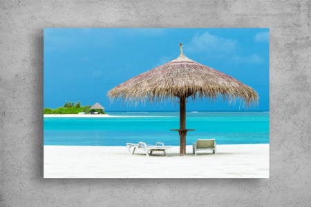 Tablou Canvas - Pe plaja in Maldive [1]