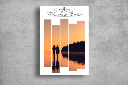 Modele Indragostiti - Tablou Canvas Personalizat - Cuplu (1 fotografie, orientare portret)