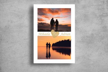 Modele Indragostiti - Tablou Canvas Personalizat - Cuplu (2 fotografii)