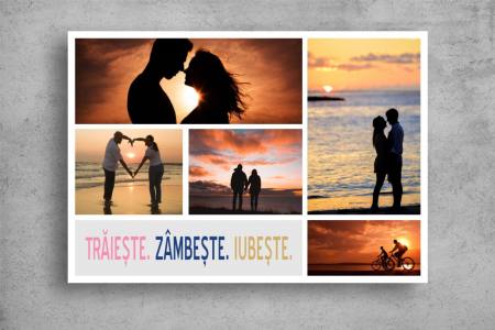 Modele Indragostiti - Tablou Canvas Personalizat - Cuplu (5 fotografii)