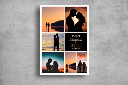 Modele Indragostiti - Tablou Canvas Personalizat - Cuplu (6 fotografii)