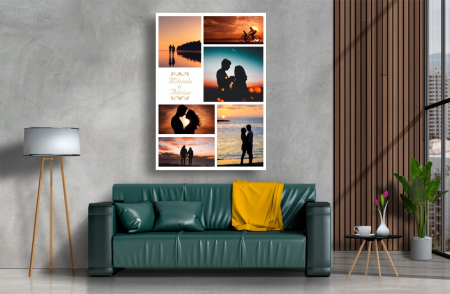 Tablou Canvas Personalizat - Cuplu (6 fotografii, orientare portret) [1]