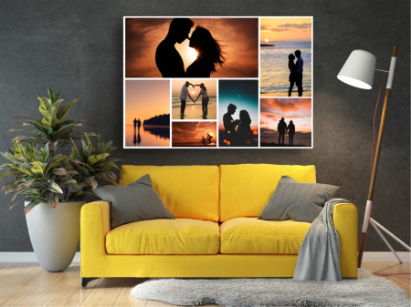 Tablou Canvas Personalizat - Cuplu (7 fotografii, orientare landscape) [1]