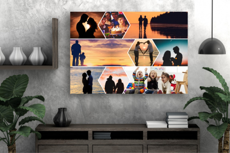 Tablou Canvas Personalizat - Cuplu (colaj fotografii, orientare landscape) [1]
