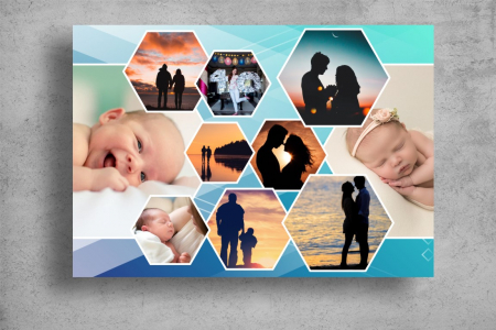 Modele Indragostiti - Tablou Canvas Personalizat - Familie (colaj)