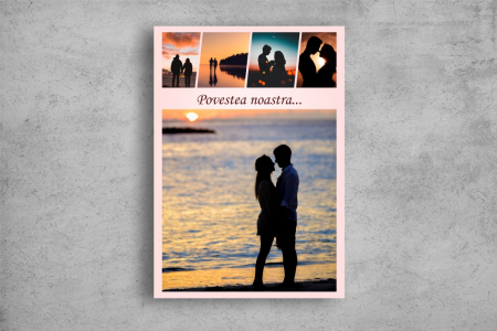 Modele Indragostiti - Tablou Canvas Personalizat - Povestea noastra (5 fotografii)
