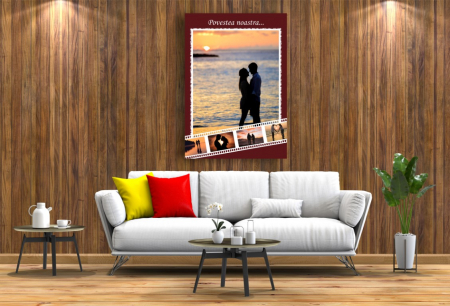 Tablou Canvas Personalizat - Povestea noastra (5 fotografii cu rama foto) [1]