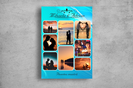 Modele Indragostiti - Tablou Canvas Personalizat - Povestea noastra (colaj 8 fotografii)