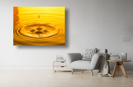 Tablouri Canvas - Abstract - Tablou Canvas - Picatura de apa aurie