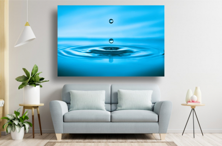 Tablouri Canvas - Abstract - Tablou Canvas - Picaturi de apa albastre
