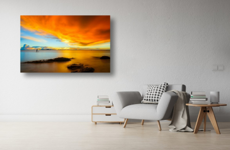 Tablouri Canvas cu peisaje - Tablou Canvas - Plaja insulei tropicale la apus
