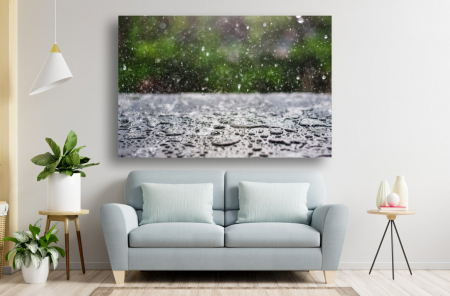 Tablouri Canvas cu peisaje - Tablou Canvas - Ploaie torentiala pe ciment