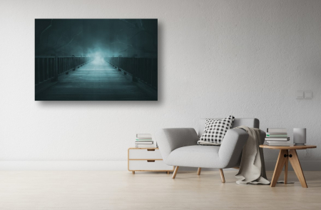 Tablouri Canvas cu peisaje - Tablou Canvas - Podul din lemn in padure