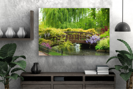 Tablouri Canvas cu peisaje - Tablou Canvas - Podul din parc