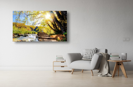 Tablouri Canvas cu peisaje - Tablou Canvas - Pontonul si cascadele