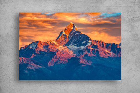 Tablou Canvas - Rasarit colorat in Himalaya [1]