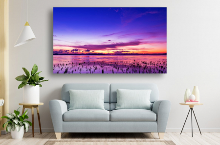 Tablouri Canvas cu peisaje - Tablou Canvas - Rasarit in largul marii