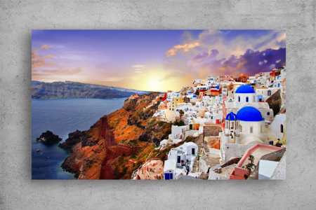 Tablou Canvas - Rasarit in Santorini [1]