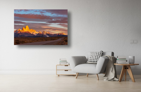 Tablouri Canvas cu peisaje - Tablou Canvas - Rasaritul peste muntii din Patagonia