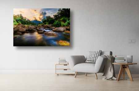 Tablouri Canvas cu peisaje - Tablou Canvas - Raul cu pietre colorate