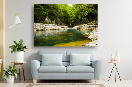 Tablouri Canvas cu peisaje - Tablou Canvas - Raul verde din padure