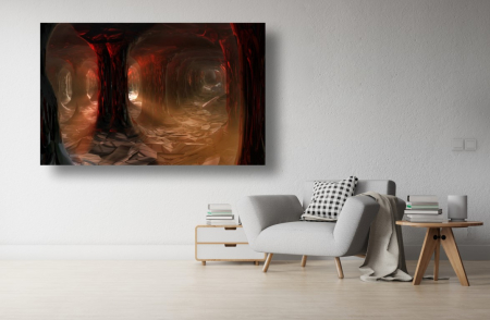 Tablouri Canvas cu peisaje - Tablou Canvas - Razele soarelui in pestera