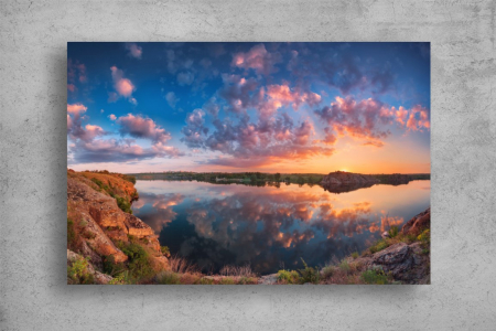 Tablou Canvas - Reflexia norilor in apa [1]