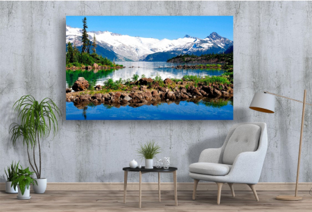 Tablouri Canvas cu peisaje - Tablou Canvas - Reflexia zapezii in lac