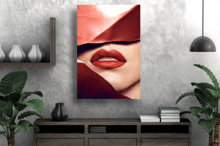 Tablouri canvas - Portrete Artistice - Tablou Canvas - Ruj rosu senzual