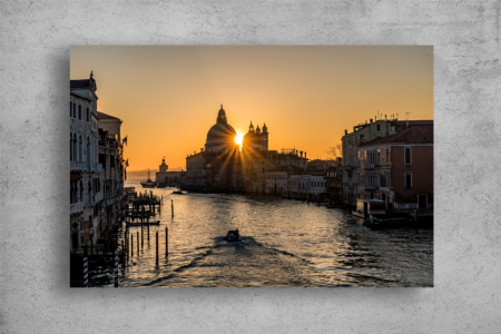 Tablou Canvas - Soarele pe canalele Veneziei [1]